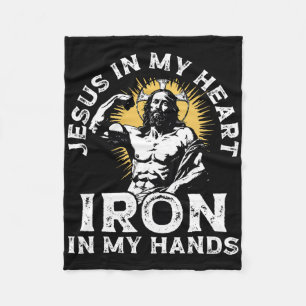 Gym En Jezus Christelijke Bodybuilder Religieus Li Fleece Deken