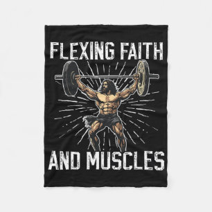 Gym En Jezus Christelijke Bodybuilder Religieus Li Fleece Deken