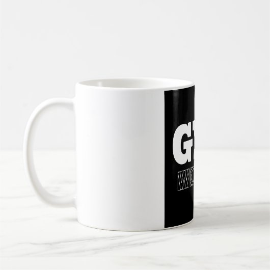 Gym Entraînement Pompe Couverture Fitness Mug (Gauche)