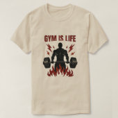 Gym est Life Saving Alpha Motivational T-Shirt | (Design devant)