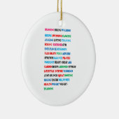 GYM EXERCISE Label Words RUNNING HIKING WALKING Keramisch Ornament (Rechts)