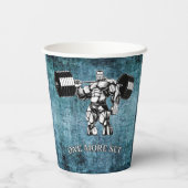 Gym & fitness bodybuilder papieren bekers (Achterkant)