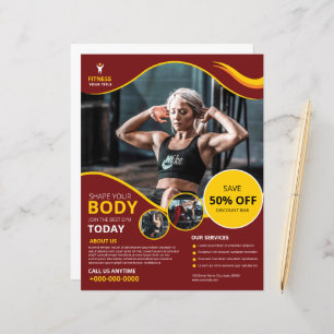 Gym Fitness Club Promotionele Flyer Sjabloon