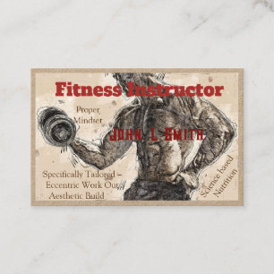 Gym Fitness Instructor Premium Kraft Visitekaartje