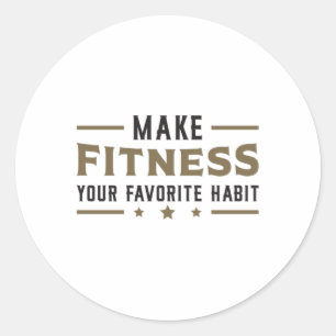 Gym Fitness Werk Dans Workout Sport Dansen Gift Ronde Sticker