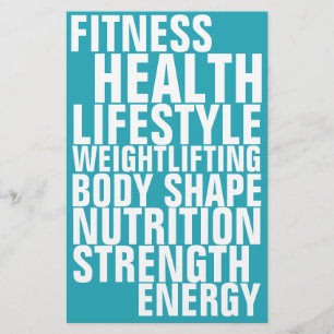 Gym fitnessclub vetgedrukte inspiratieblauw flyer