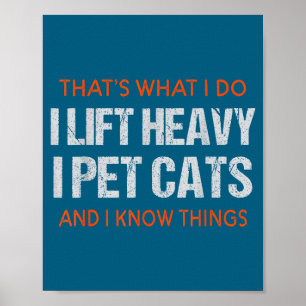 Gym Gewichtsheffen Thema Dier Zegt Workout Kat Poster