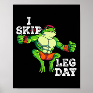 Gym Gewichtstraining Ik Skip Leg Dag 1 Poster