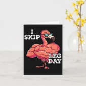Gym Gewichtstraining Ik Skip Leg Day Kaart (Gele Bloem)