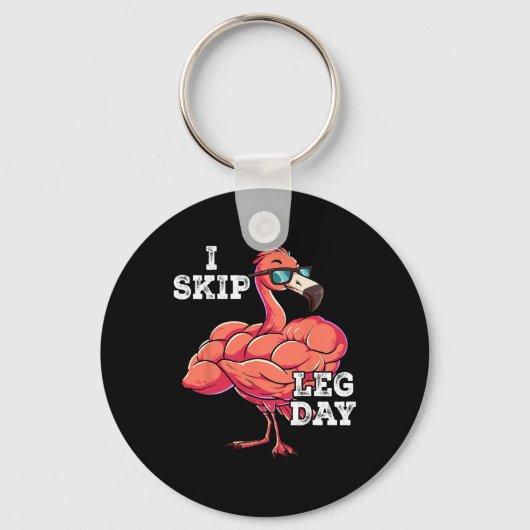 Gym Gewichtstraining Ik Skip Leg Day Sleutelhanger (Voorkant)