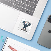 Gym Gorilla Sticker (Laptop met iPhone)