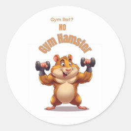 Gym Hamster – Grappig Workout Hamster Design Ronde Sticker