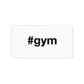 GYM Hashtag Etiket (Voorkant)