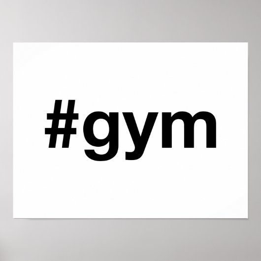 GYM Hashtag Poster (Voorkant)