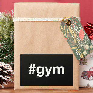 GYM Hashtag Rechthoekige Sticker
