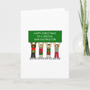 Gym instructeur Happy Christmas Feestdagen Kaart