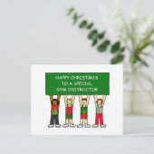 Gym instructeur Happy Christmas Feestdagenkaart (Staand voorkant)