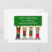 Gym instructeur Happy Christmas Feestdagenkaart (Voorkant / Achterkant)