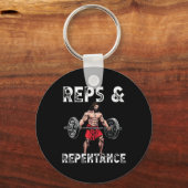 Gym Instructor Christian Beliefs Bodybuilding Jesu Sleutelhanger (Voorkant)