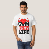 Gym is mijn leven T-shirt (Voorkant volledig)