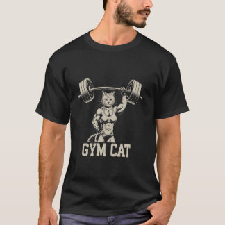 Gym Kat Betekenis Gym Kat Kostuum Gewicht Hef Gym T-shirt