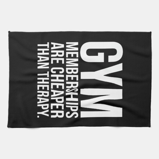 Gym lidmaatschappen zijn goedkoper dan therapie - theedoek (Horizontaal)