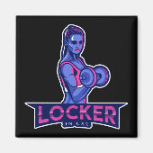 Gym locker in het gebruik meisje magneet (Voorkant)