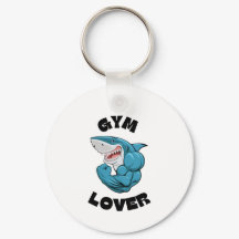 GYM LOVER Shark sleutelhanger - Leuk & Motivatie c