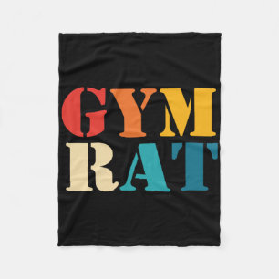 Gym Lover Workout Bodybuilding Retro Alphabet Gym Fleece Deken