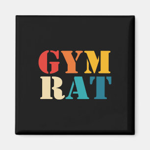 Gym Lover Workout Bodybuilding Retro Alphabet Gym Magneet