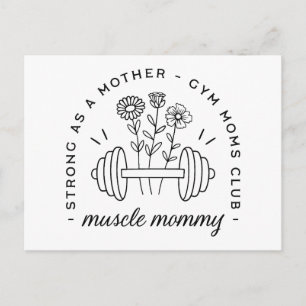 Gym mama spier mama moeder grappig briefkaart