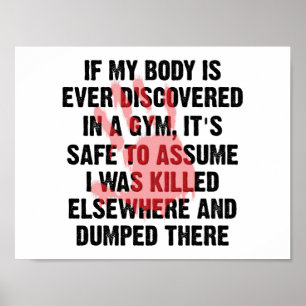 Gym Misdaadscene Grappige Poster