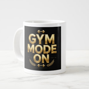 Gym Mode Aan Gouden Mok - Fitness Koffiemok