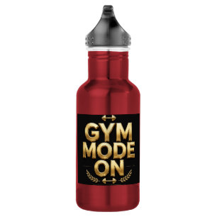 Gym Mode Aan Gouden Waterfles - Fitness Gymfles