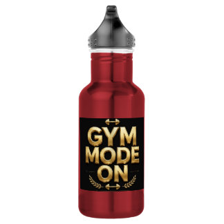 Gym Mode Aan Gouden Waterfles - Fitness Gymfles