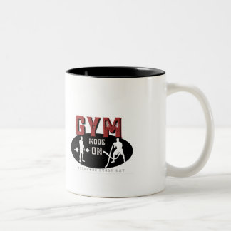 Gym-modus op koffie-Mok - elke dag sterker Fitnes Tweekleurige Koffiemok