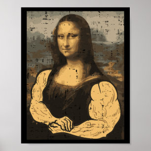 Gym Mona Lisa Spierplezier Workout Fitness Bodybui Poster
