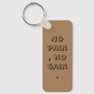GYM Motivatie Aangepaste tekst En Lichtbruin Sleutelhanger