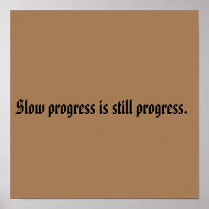 GYM-motivatie citaat en licht bruin Poster