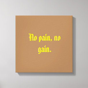 GYM Motivatie citaten en lichtbruine canvasprint Canvas Afdruk
