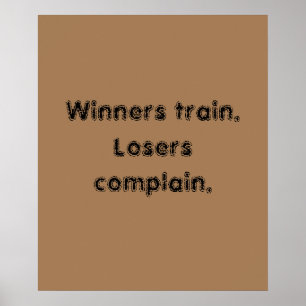 GYM Motivatie citaten En Lichtbruine Poster