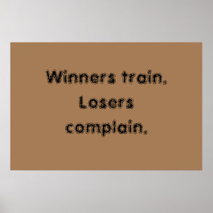 GYM Motivatie citaten En Lichtbruine Poster