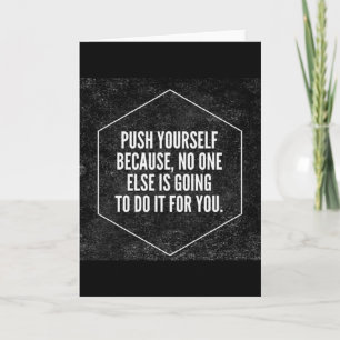 Gym Motivatie - Duw uzelf - Inspirerend Kaart