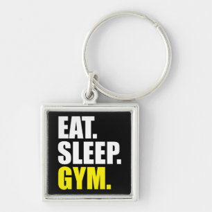 Gym Motivatie - Eten, Slaap, Gym Sleutelhanger