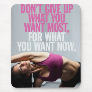 Gym Motivatie - Geef niet op - Women's Workout Muismat