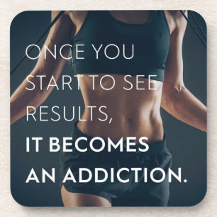 Gym Motivatie Voor Vrouwen - Resultaten - Workout Bier Onderzetter