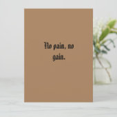 GYM Motivation - Aangepaste tekst en licht bruin Feestdagenkaart (Staand voorkant)