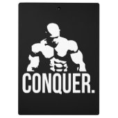 Gym Motivation - CONQUER Klembord (Achterkant)