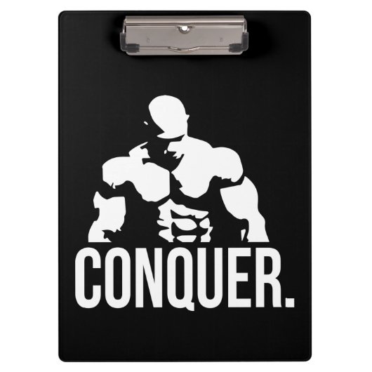 Gym Motivation - CONQUER Klembord (Voorkant)