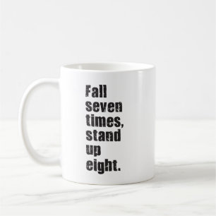 Gym Motivation - Herfst zeven keer, sta op acht Koffiemok